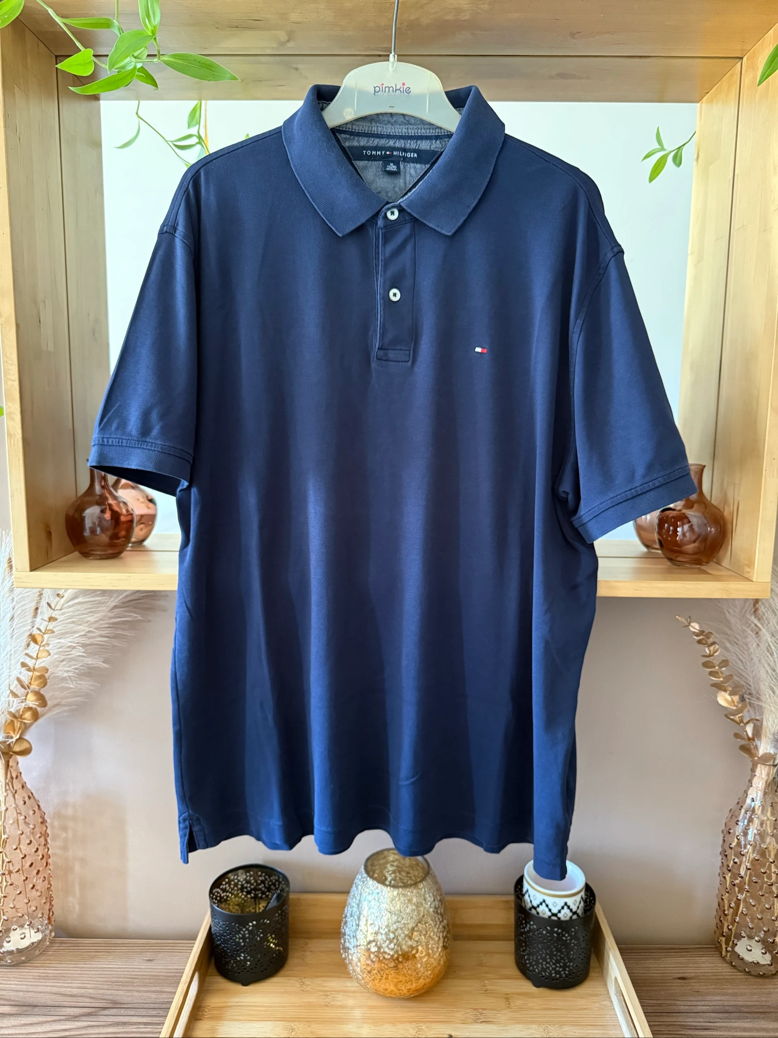 Polo Homme Tommy Hilfiger XL – Bleu Marine – 100% Coton – Très Bon État